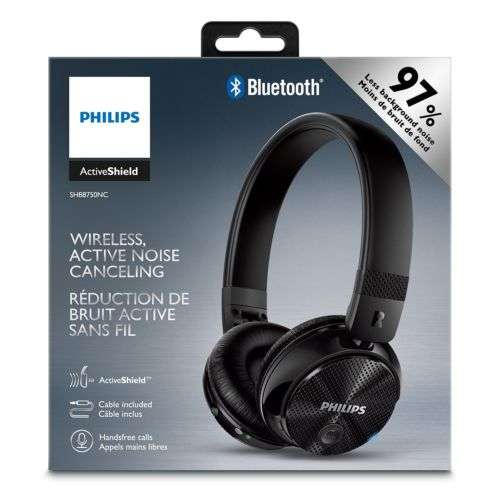 Philips SHB8750NC Wireless Bluetooth Noise Canceling Headphones